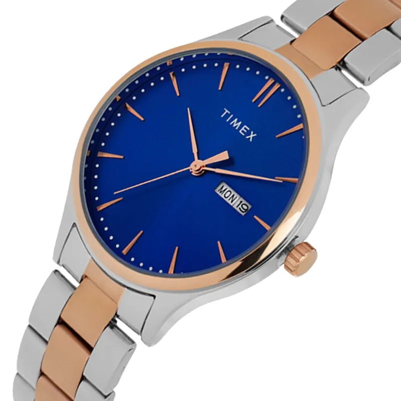 Timex Blue Dial Two-tone Fashion Couple Watch-  TW00ZP006